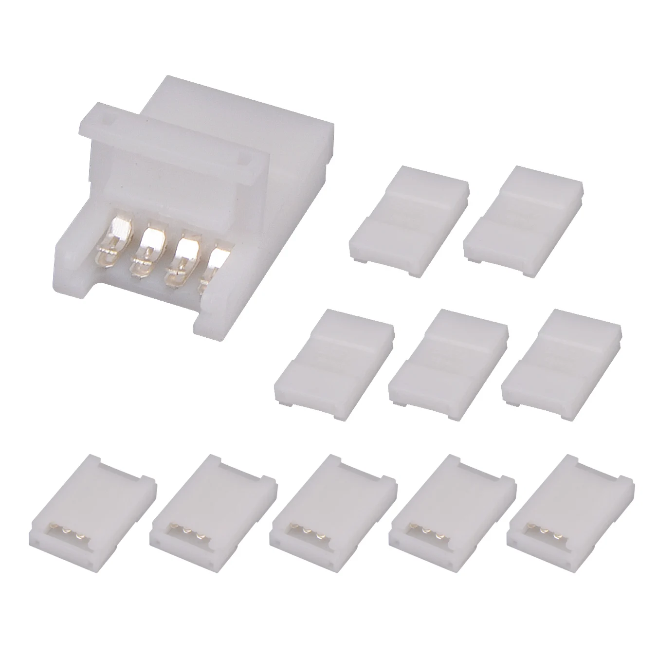 10 шт. 4-контактные разъемы для светодиодной ленты RGB мм без проводов пайки 5050 4