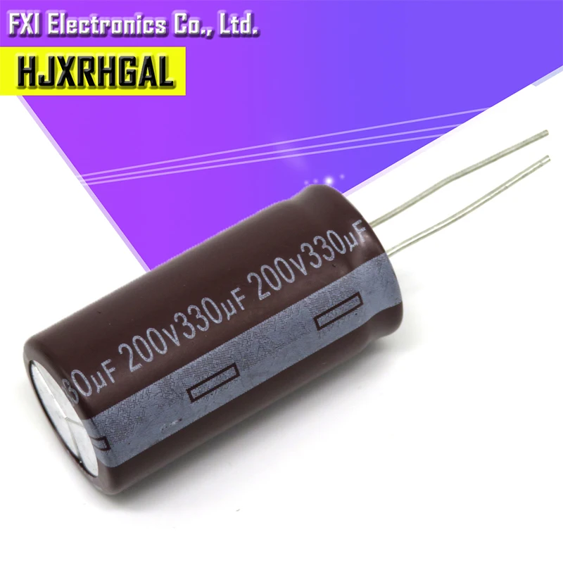 5 шт. 200v330uf 330uf220v 18*35 электролитический конденсатор с алюминиевой крышкой, 200v 330 мкФ 18 х 35