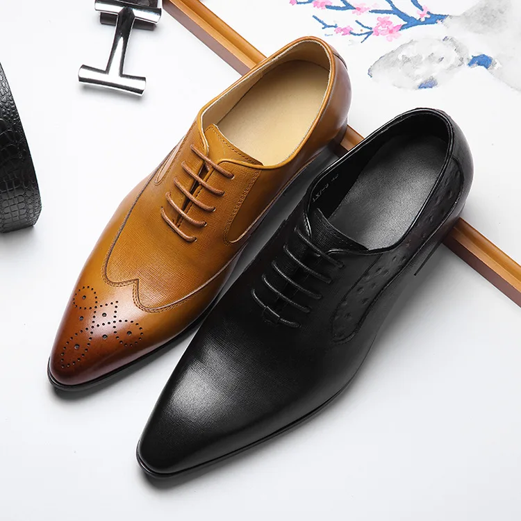 2019 г. Лето 100% заостренный носок башмак из натуральной кожи высококачественные