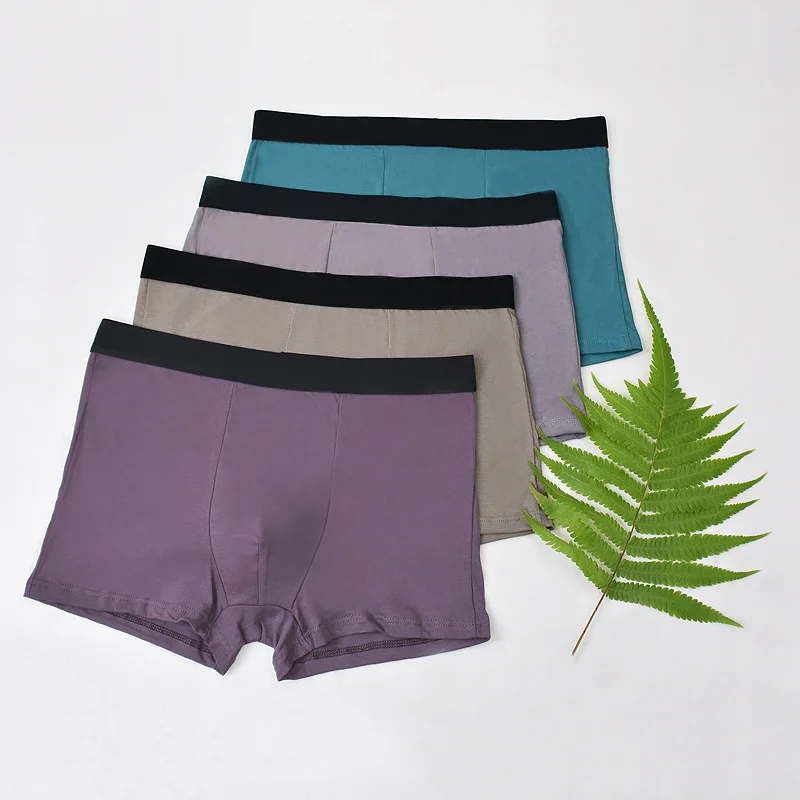 4 пачки локоны волос Для мужчин нижнее белье трусы боксеры с изображением