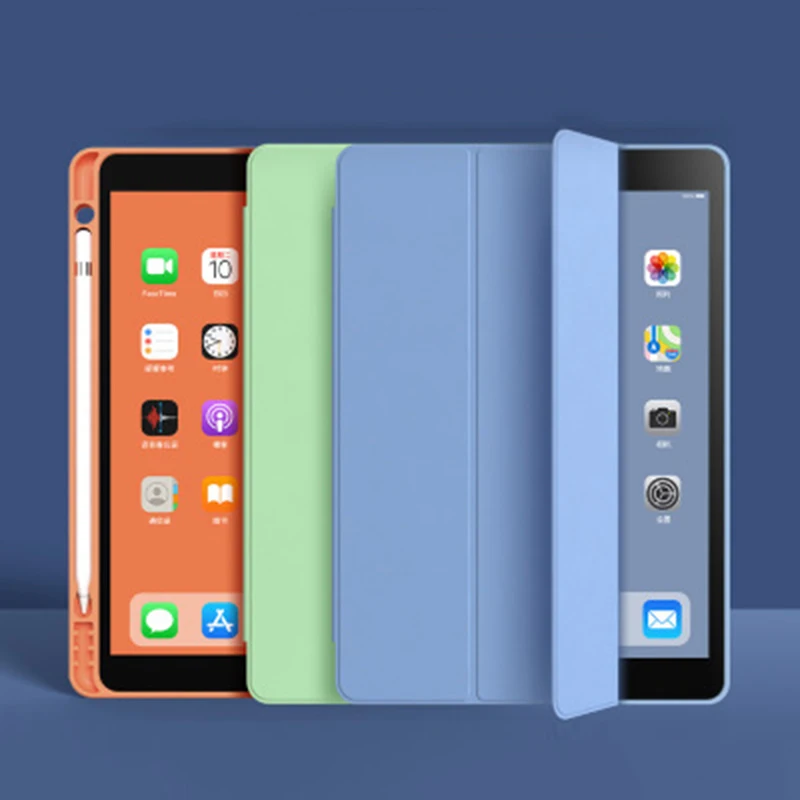 

Case for 2020 iPad Pro 11 10.5 Air 3 Smart Cover 2020 iPad 10.2 8th 2017 2018 9.7 Mini 4 5 with Pencil Holder 5th 6th Generation