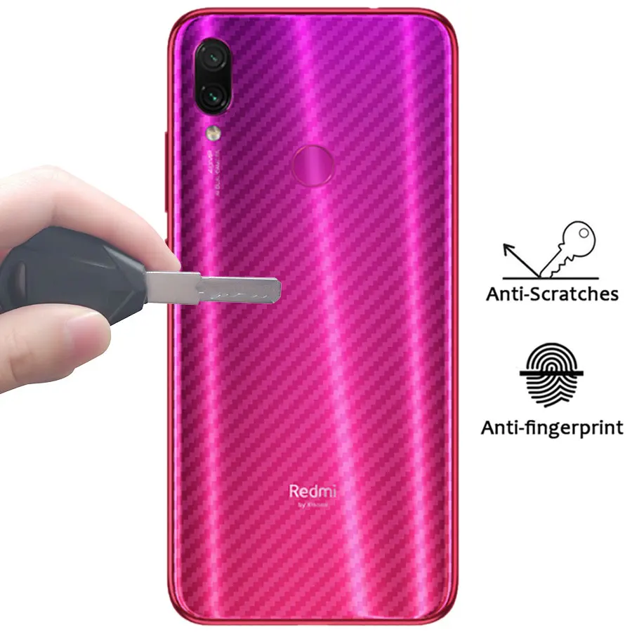 10 шт./лот 3D углеродное волокно задняя крышка экрана протектор для Xiaomi mi красный Note