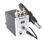 Паяльная станция 858D, сварочный инструмент с цифровым светодиодным дисплеем, паяльная станция с функцией демонтажа корпусом BGA