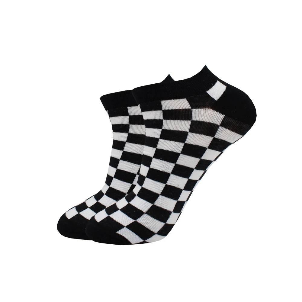 Цветные полосатые хлопковые мужские носки модные в горошек клетку пиво животные