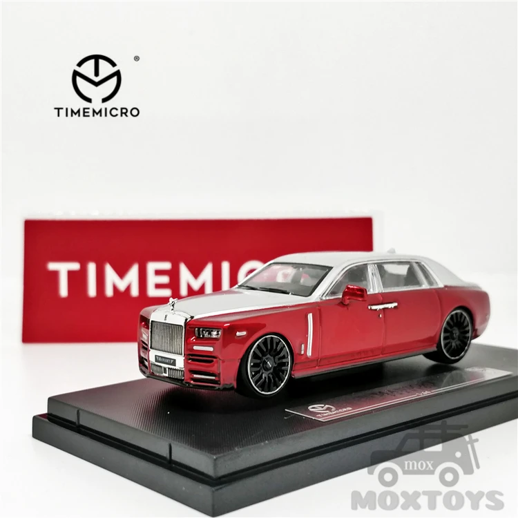 

TimeMicro 1:64 Rolls Royce Phantom 8 Red with Silver Roof Diecast Model Car