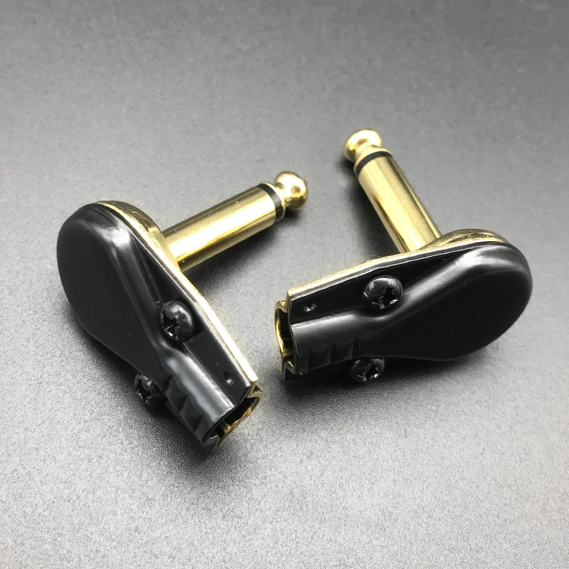 2 шт. латунь позолоченный 6 35 мм моно полюса Джек 90 градусов прямоугольный L тип