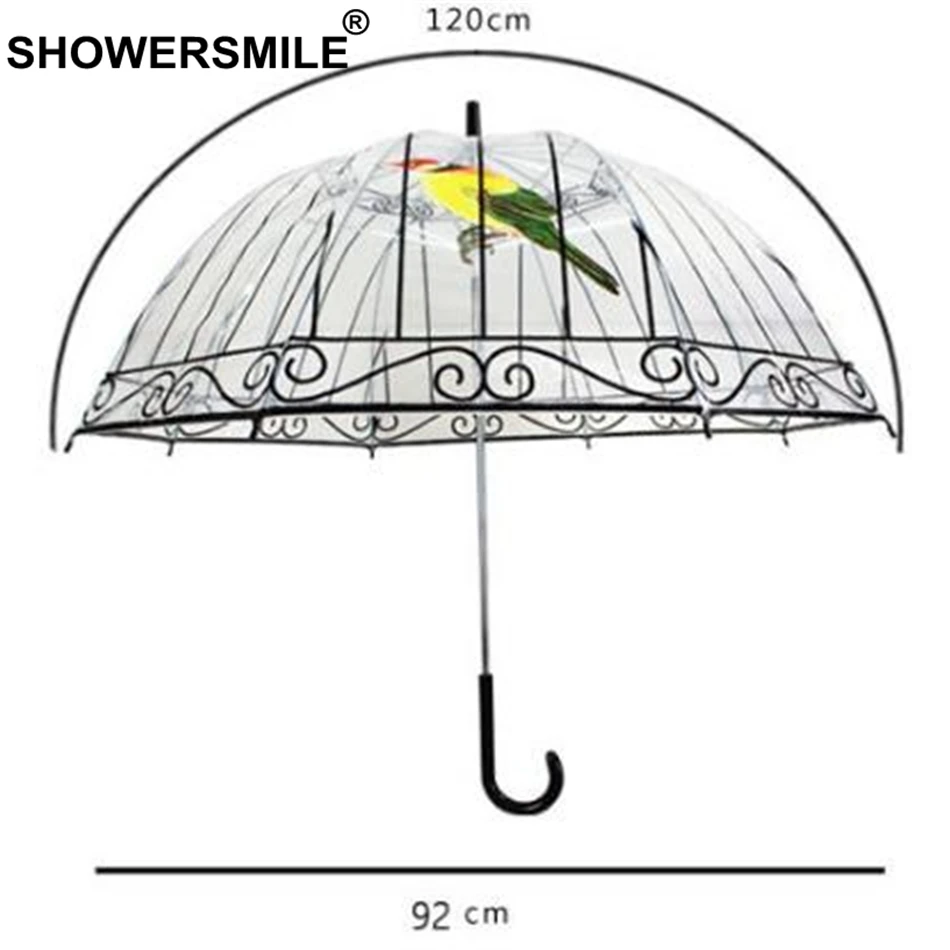 Прозрачный дождевой Зонт SHOWERSMILE, прозрачный, прозрачный, с принтом в виде здания, Полуавтоматический зонт, новинка, Guarda Chuva