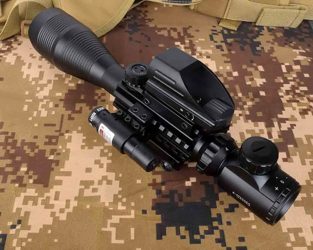 Прицел для винтовки Combo C4-16x50EG охотничья двойная подсветка с лазерным прицелом 4