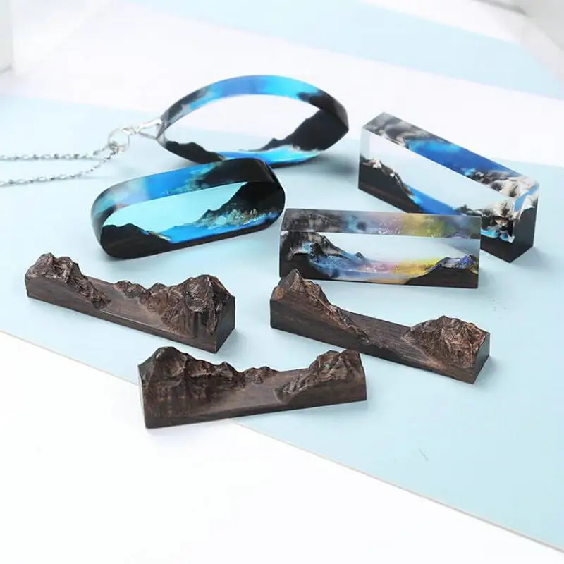 Силиконовая форма сделай сам для эпоксидной смолы Горный пейзаж фурнитура