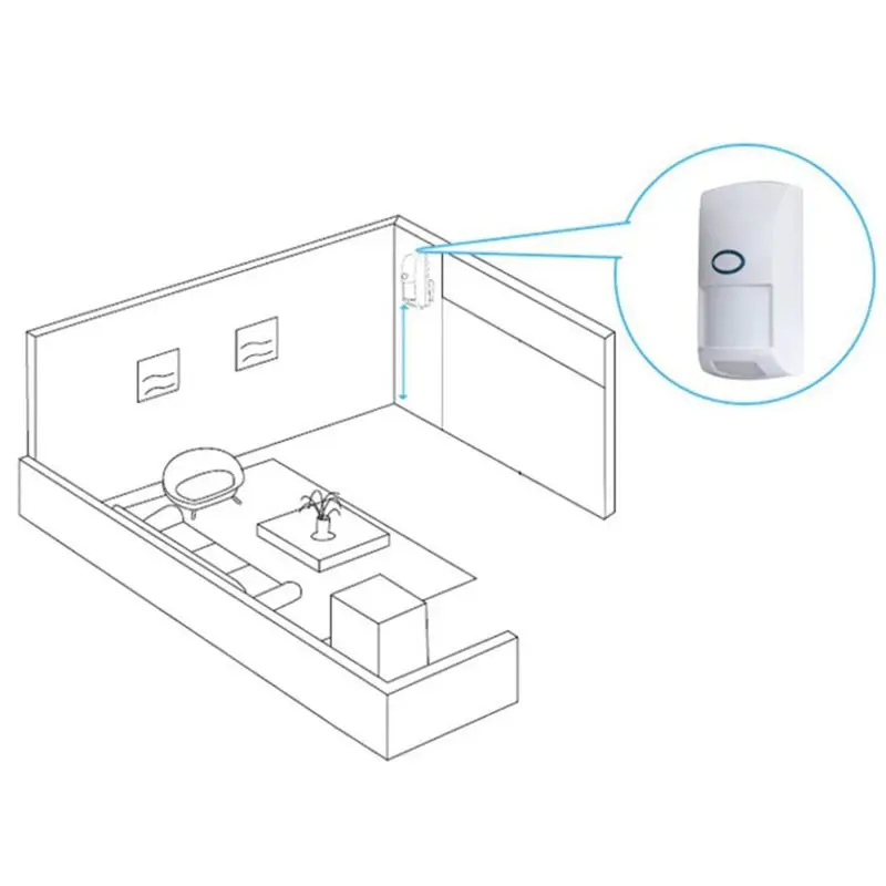 

CT60-433 Wireless Anti-pet Detector Infrared Probe Human Body Sensor Pet Immune PIR Detector For Alarm Security System