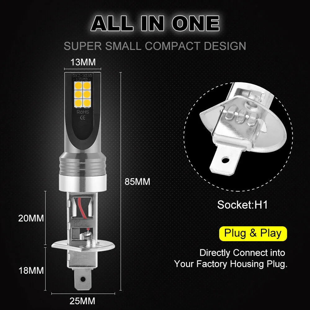

12V-24V DC Светодиодный светильник лампы 200W 12000LM аксессуары легко Установка H1 светодиодный