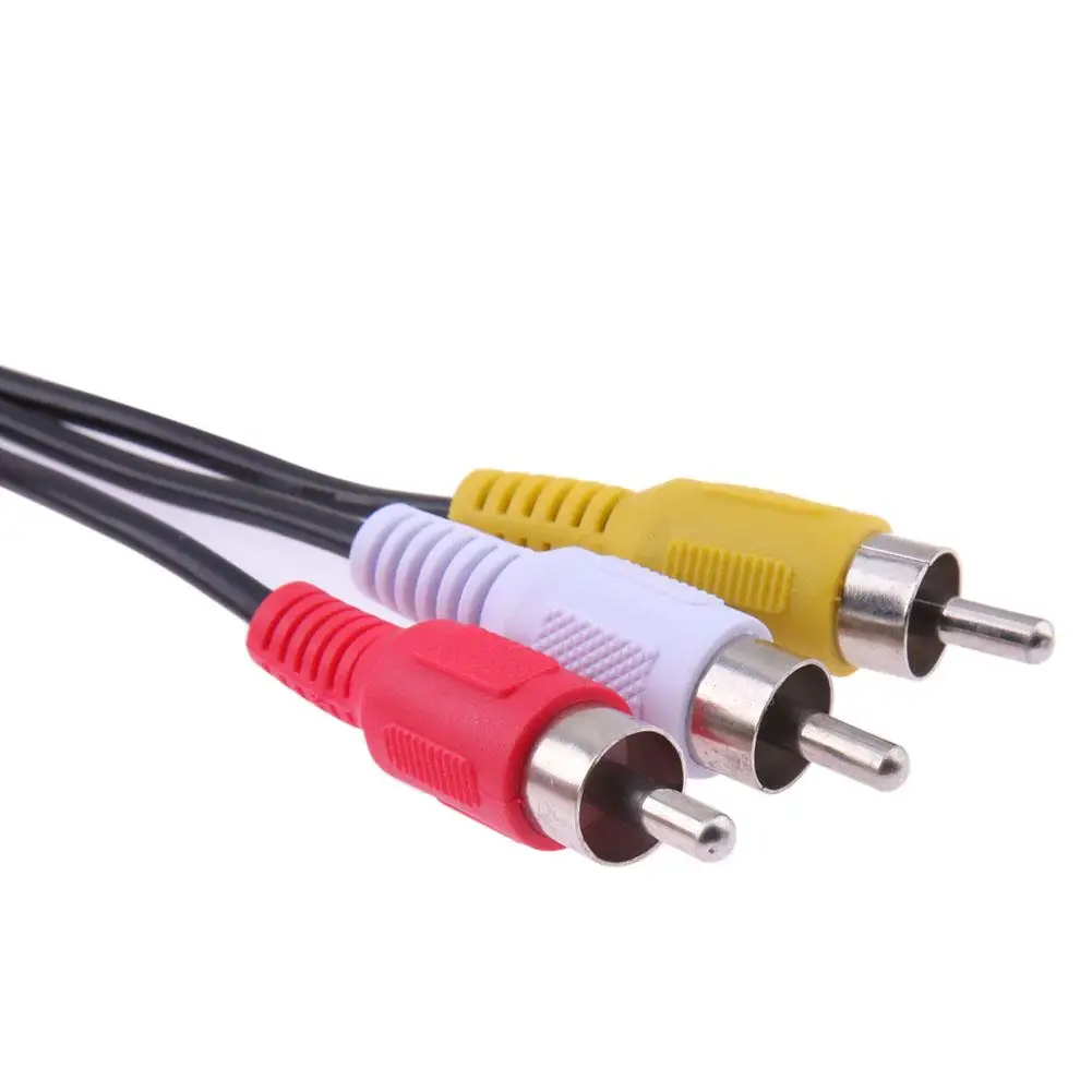 Новинка 1 5 м футов USB штекер A к 3 RCA AV A/V ТВ адаптер кабель аудио для телеприставки