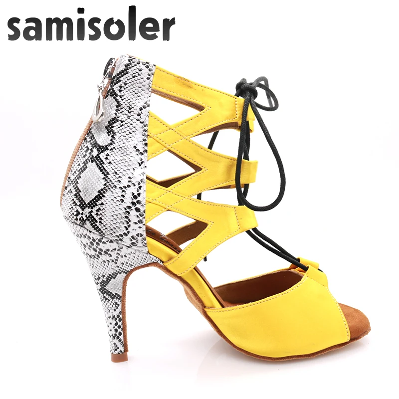 Женские танцевальные ботинки Samisoler обувь для латиноамериканских танцев на