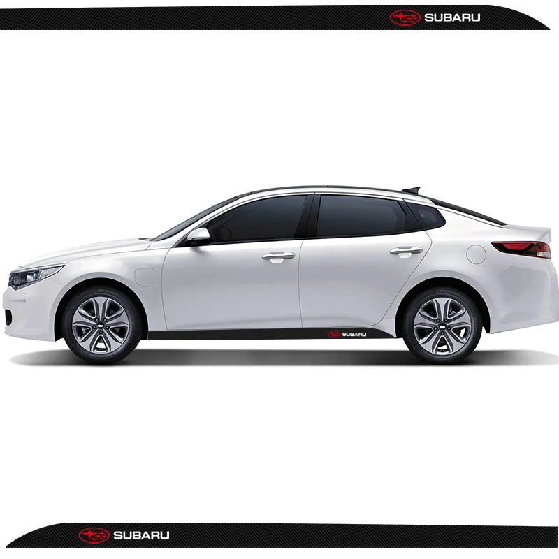 Автомобильные наклейки из углеродного волокна с боковой талией 2 шт. авто для Subaru