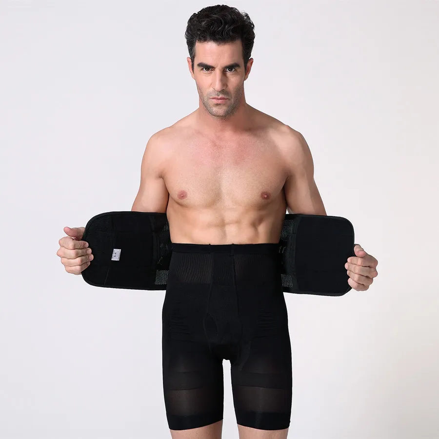 Пояс для коррекции фигуры мужской компрессионный корсет ремни похудения пояс