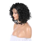 Длинные кудрявые женские парики Vearda, высокотемпературные синтетические передние парики на сетке из черных волос, для ежедневного использования