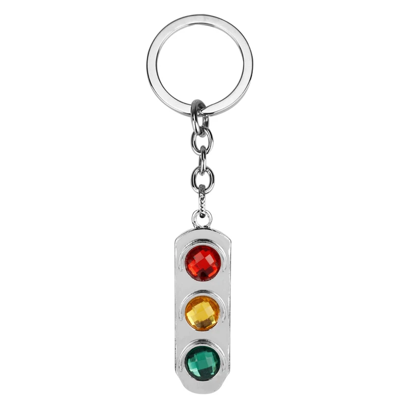 Брелок для ключей с креативным дорожным знаком безопасное эмалированное кольцо