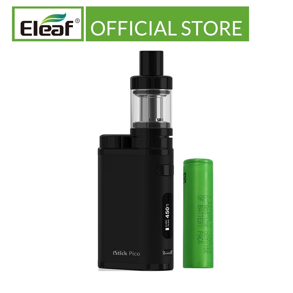 Оригинальный комплект Eleaf iStick Pico с мини-атомайзером MELO III аккумулятором 18650 1-75 Вт 2