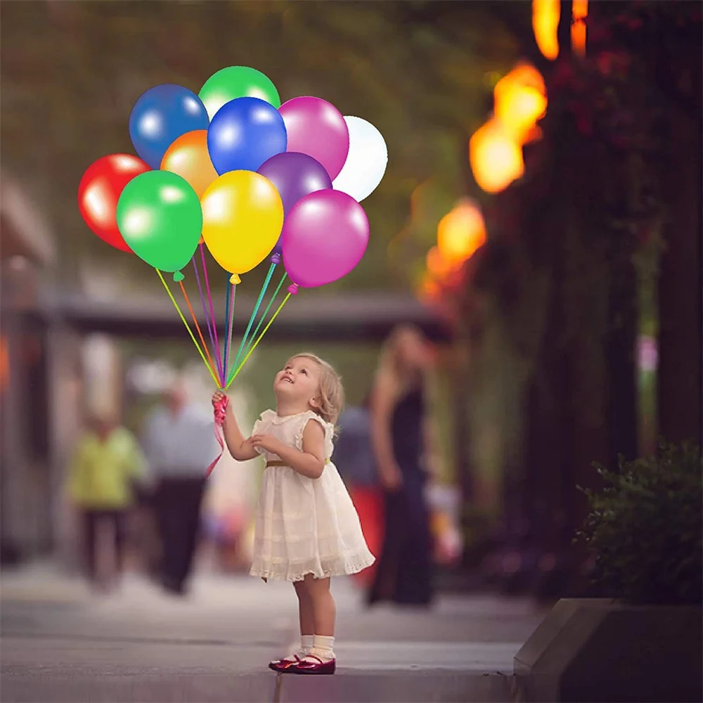 5-30 PCS LED Balloon Glowing Lights 12 Inch White Latex Balloons Birthday Party Holiday Wedding Decoration Supplies | Дом и сад
