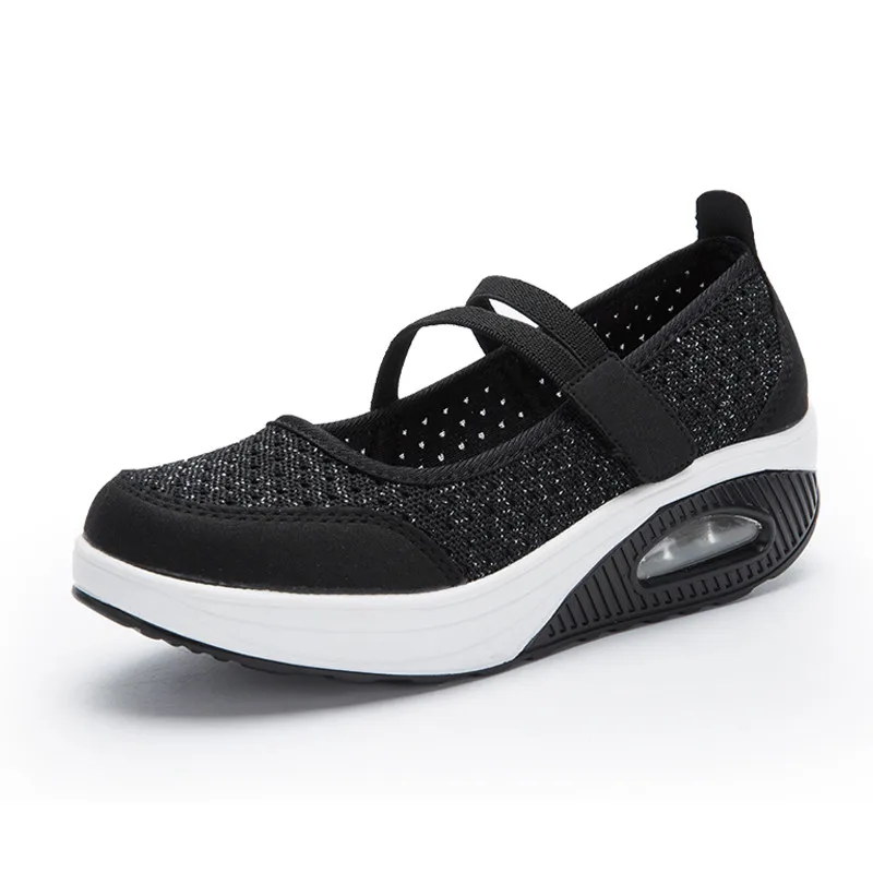 2018 летние женские туфли на плоской платформе Женская дышащая повседневная обувь