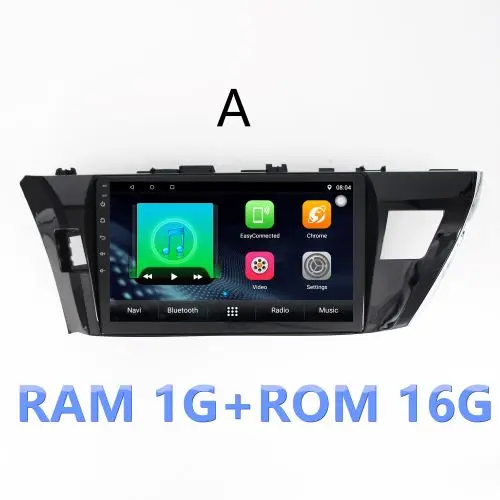 Черный 10' 2din автомобильный gps Радио навигатор 2G+ 3 2G Android мультимедийный плеер для toyota Corolla с радио BTstereo FM wifi - Цвет: Черный