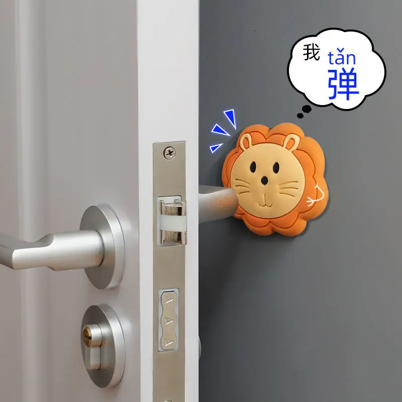 

3PC Cartoon Door Knob Anti-collision Pad Sticker Door Refrigerator Knock Sticker Mute Thick Silicone Protective Sticker