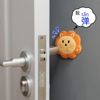 3pc cartoon door knob anti collision pad sticker door refrigerator knock sticker mute thick silicone protective sticker