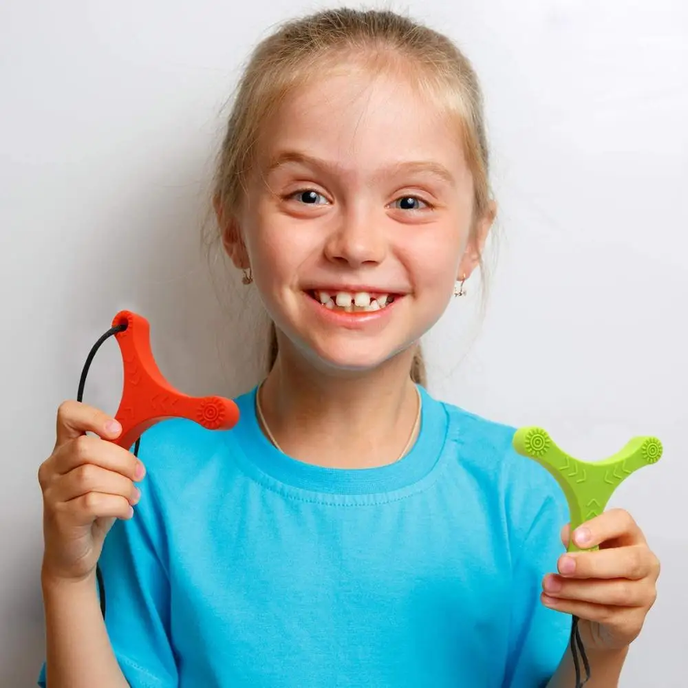 Детские Силиконовые Зубные колье треугольные дротики ожерелье молярная палочка