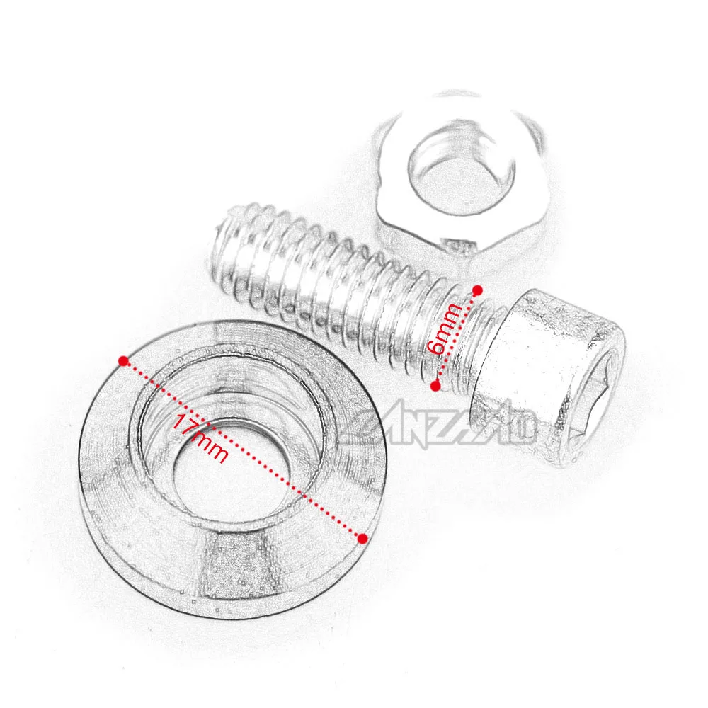 7 цветов крепежные болты для автомобильных мотоциклов гайки 6 мм Suzuki Triumph Ducati Benelli