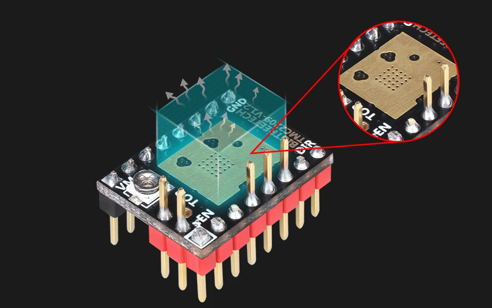 BIGTREETECH TMC2209 V1.2 Драйвер шагового двигателя UART VS TMC2208 TMC2130 A4988 части 3d принтера для Ender 3 SKR V1.3 mini E3 плата