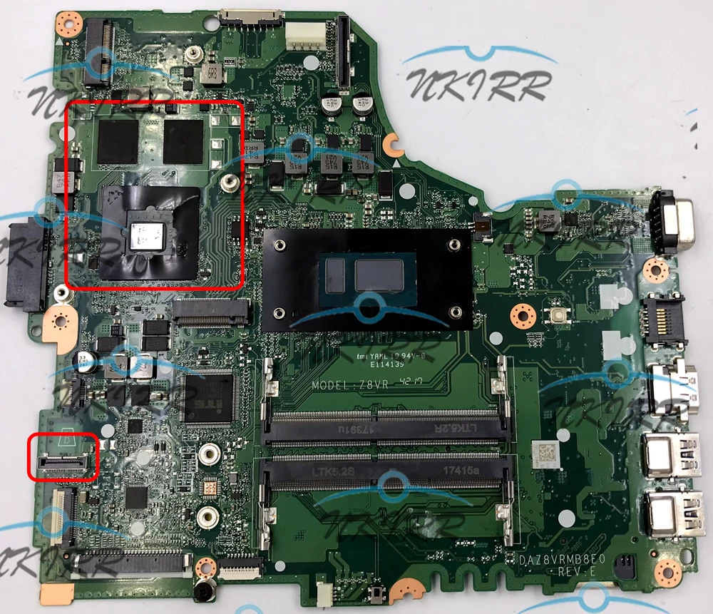 Материнская плата DAZ8VRMB8E0 Z8VR NBGRG11001 I5-8250U MX150 для Acer Aspire E 14 E5-476G Travelmate P249-G3 |