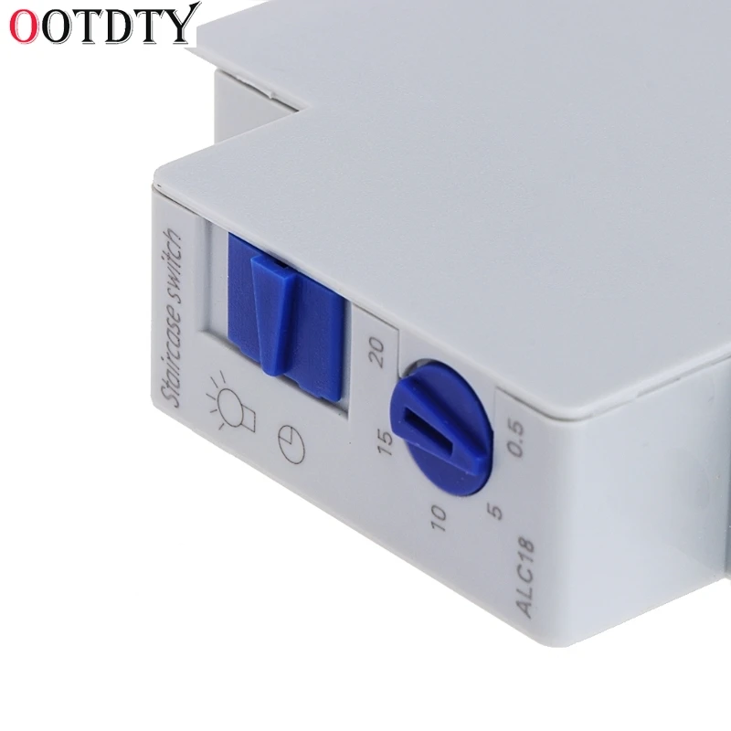 

OOTDTY Din rail Staircase Lighting Timer Switch timer relay 220VAC 16A used for corridor lighting ALC18