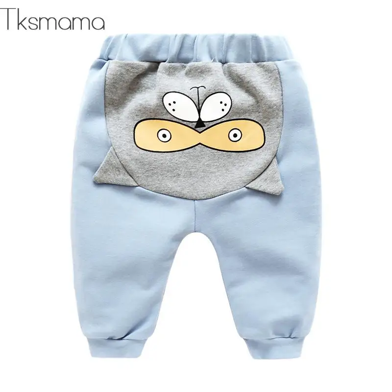 Легинсы для малышей с мультяшным рисунком Джинсы новорожденных Брюки маленьких