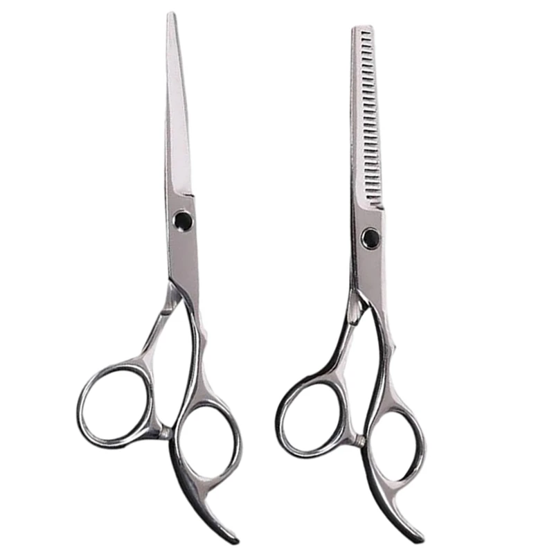 

6 Inch Round Tip Blunt Japan Stainless Steel Straight Thinning Hot Product Barber Hair Cutting Scissors