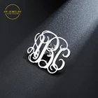 Брошь с именем на заказ, золотая, из нержавеющей стали