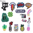 Термоаппликация для одежды, с изображением динозавра, кота, Prajna, с единорогом, нашивки в виде лягушек