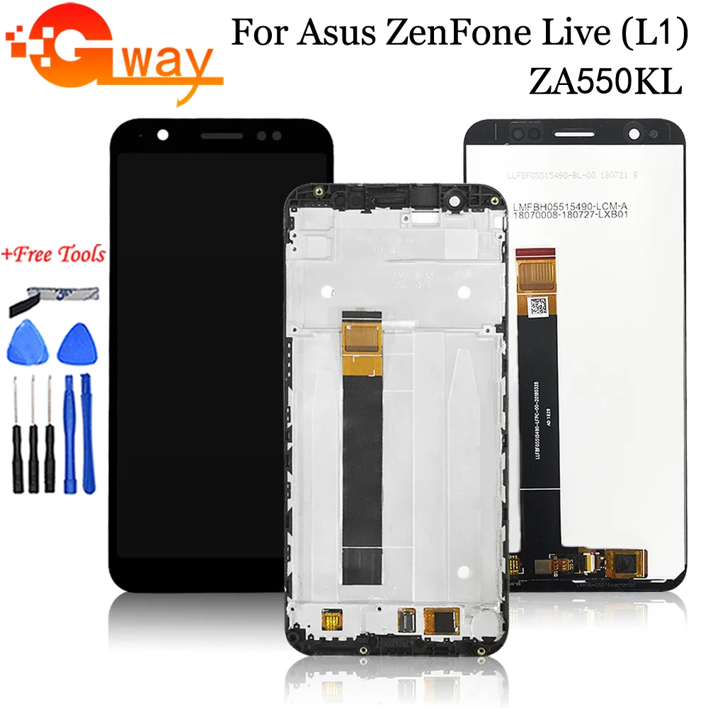 ЖК-дисплей 5,5 дюйма для Asus ZenFone Live (L1) ZA550KL, ЖК-экран + сенсорный экран в сборе + рамка для X00RD/ZA550KL, ЖК-дисплей + рамка + Инструменты ЖК-дисплей 5,5 дюйма для Asus ZenFone Live (L1) ZA550KL, ЖК-экран + сенсорный экран в сборе + рамка для X00RD/ZA550KL, ЖК-дисплей + рамка + Инструменты