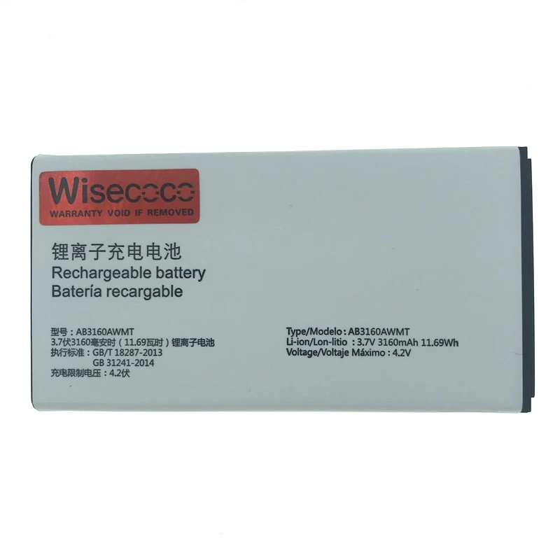 WISECOCO 3160 мАч оригинальный аккумулятор AB3160AWMT Батарея для мобильного телефона