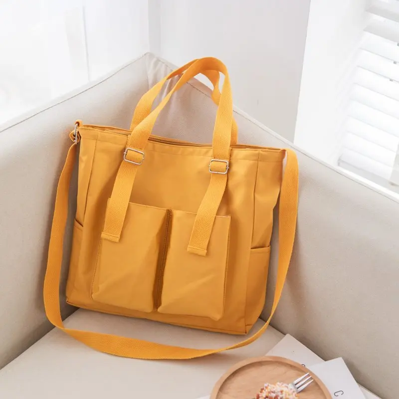 Waterproof Oxford Large Capacity Canvas Girl Shoulder Hand Bucket Bag Basket Female Crossbody Bags For Women Casual Tote Purses