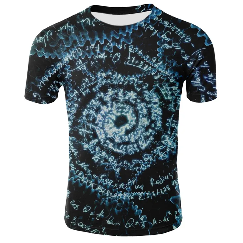 3D с крутым принтом звездного Футболка &quotнебо&quot короткий рукав популярная