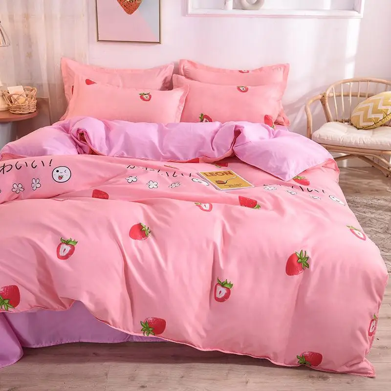 Комплект постельного белья из 30 предметов с мультяшным принтом в виде сердца