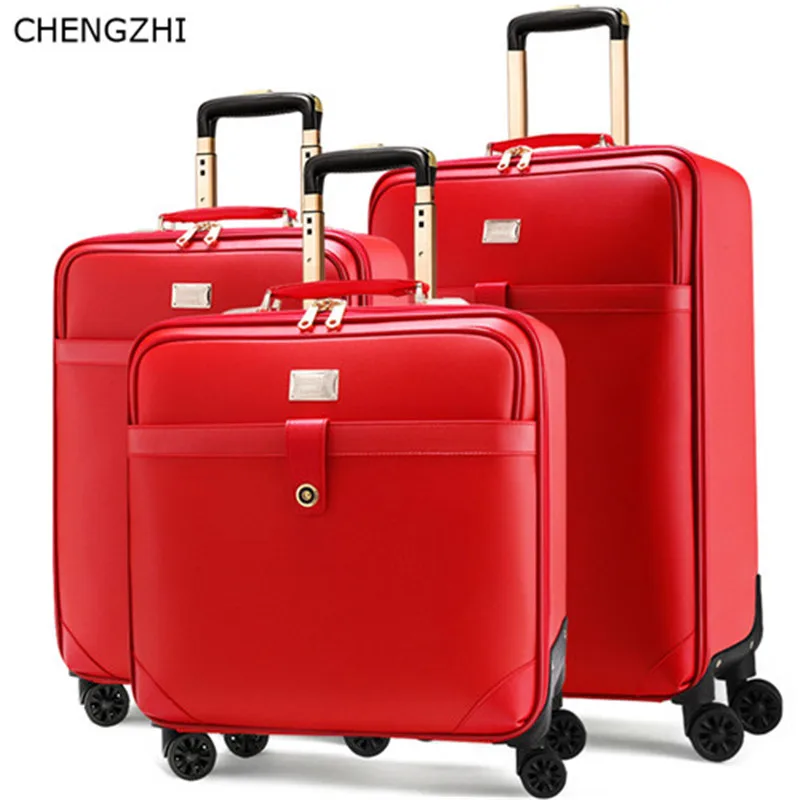 CHENGZHI новый ретро женский свадебный чемодан на колесиках 16 дюймов 20 24 дюйма из