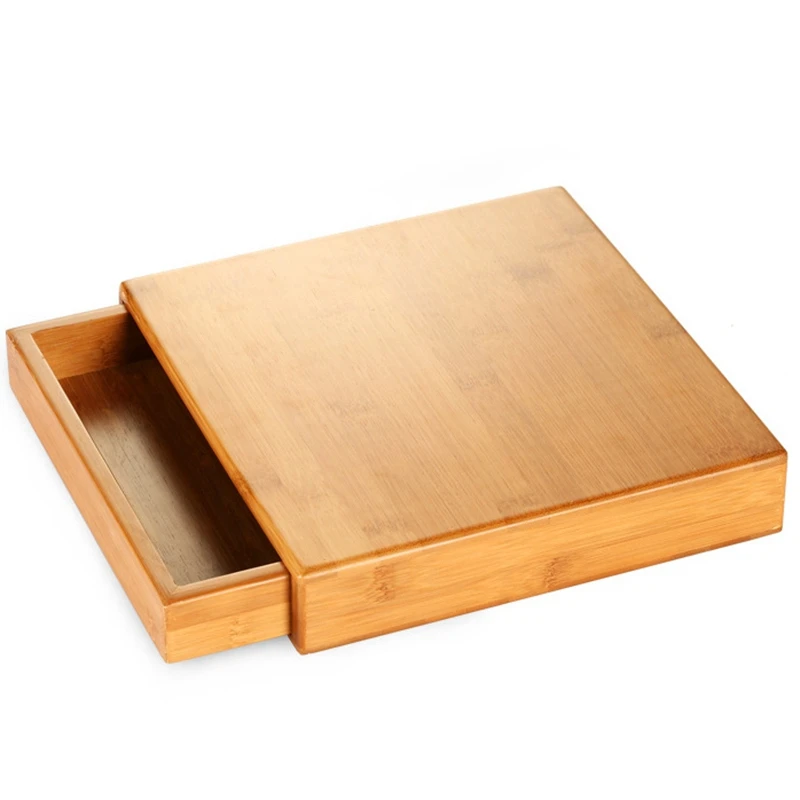 

Поднос для чая Pu'Er чайная коробка из дерева из натурального бамбука, набор для чая в стиле кунг-фу, однослойный ящик для чая