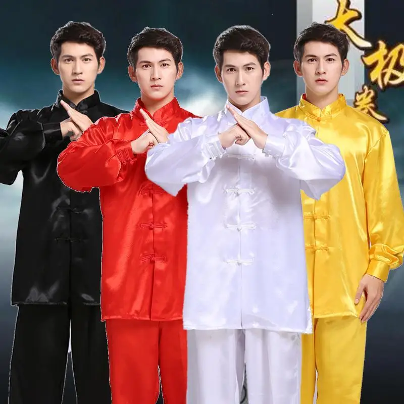 

Traditional Chinese Clothing Set Man Oriental 2 Pieces Tai Chi Kung Fu Uniforms Tang costume Casual long sleeve Costumes