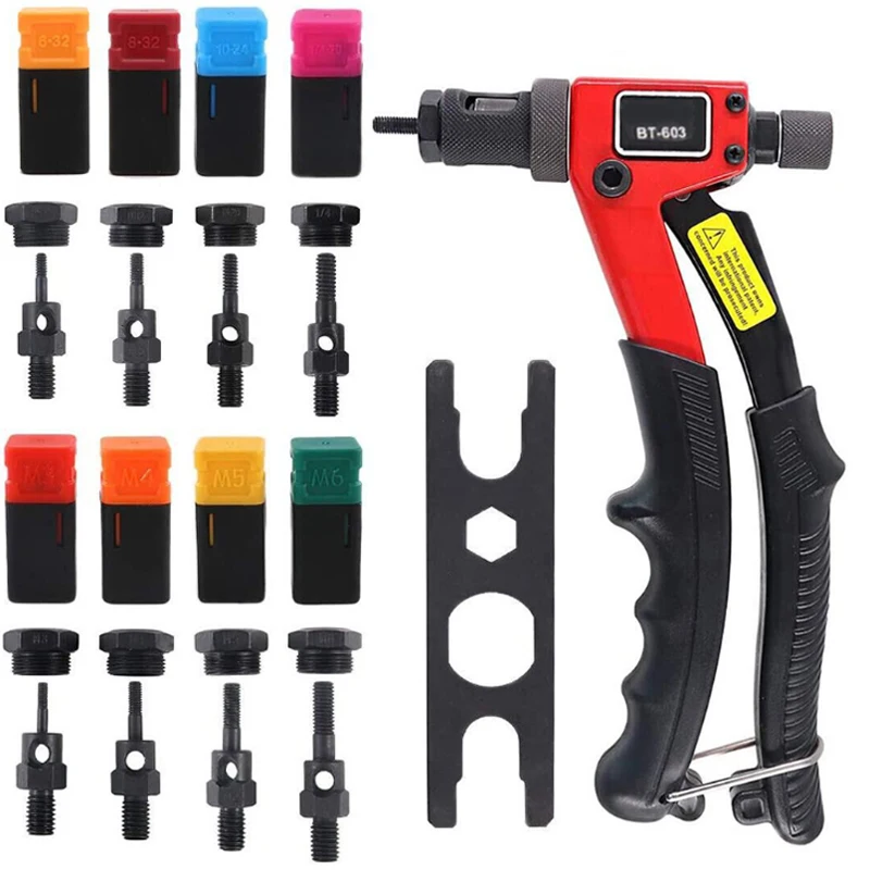 

Ручной заклепочный пистолет, набор инструментов для заклепки, инструмент для установки заклепочных гаек, инструмент для установки заклепо...