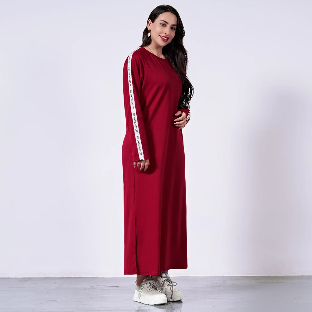 Plus Size Vestidos Robe Femme  Abaya Muslim Ukraine Long Sleeve Women Cotton Maxi Bodycon Dress Vestido Longo Ladies Dresses