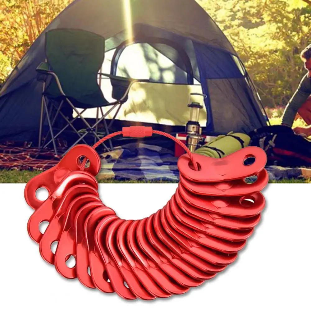 цена 75% Discounts Hot! 20Pcs Tent Rope Tensioners Anti-slip Heavy-duty Camping Accessories Camping Outdoor Adventure Tent Rope Adjus