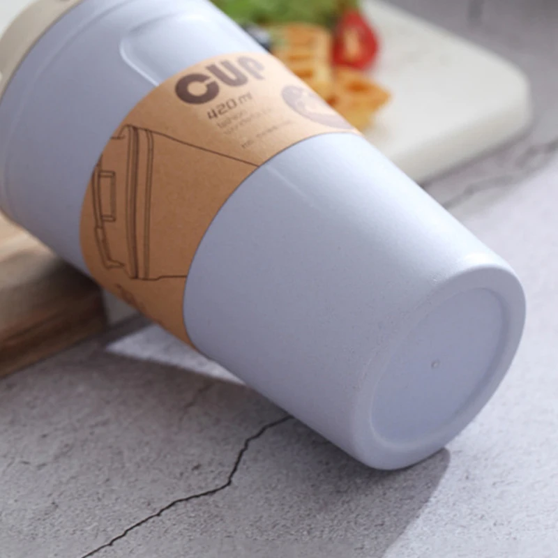 Бутылка для воды из бамбукового волокна герметичные кружки с соломинкой