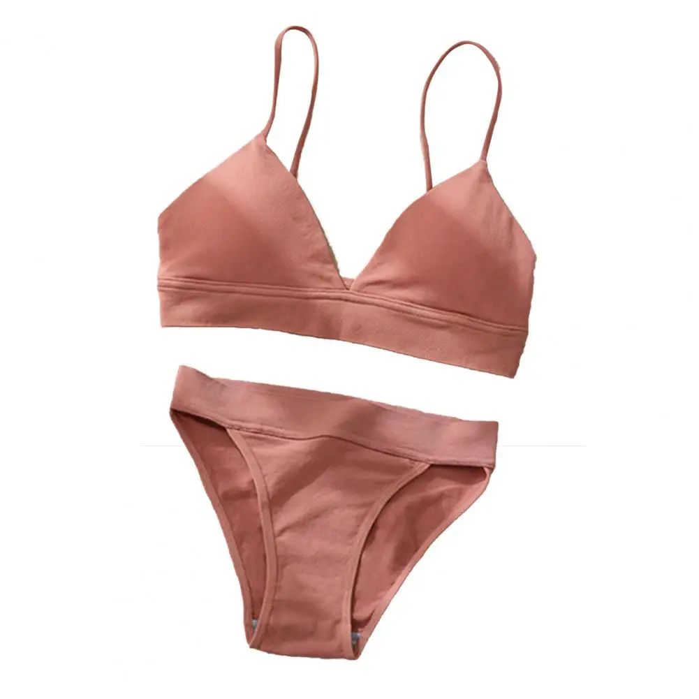 Комплект нижнего белья женский бесшовный удобный регулируемый хлопковый