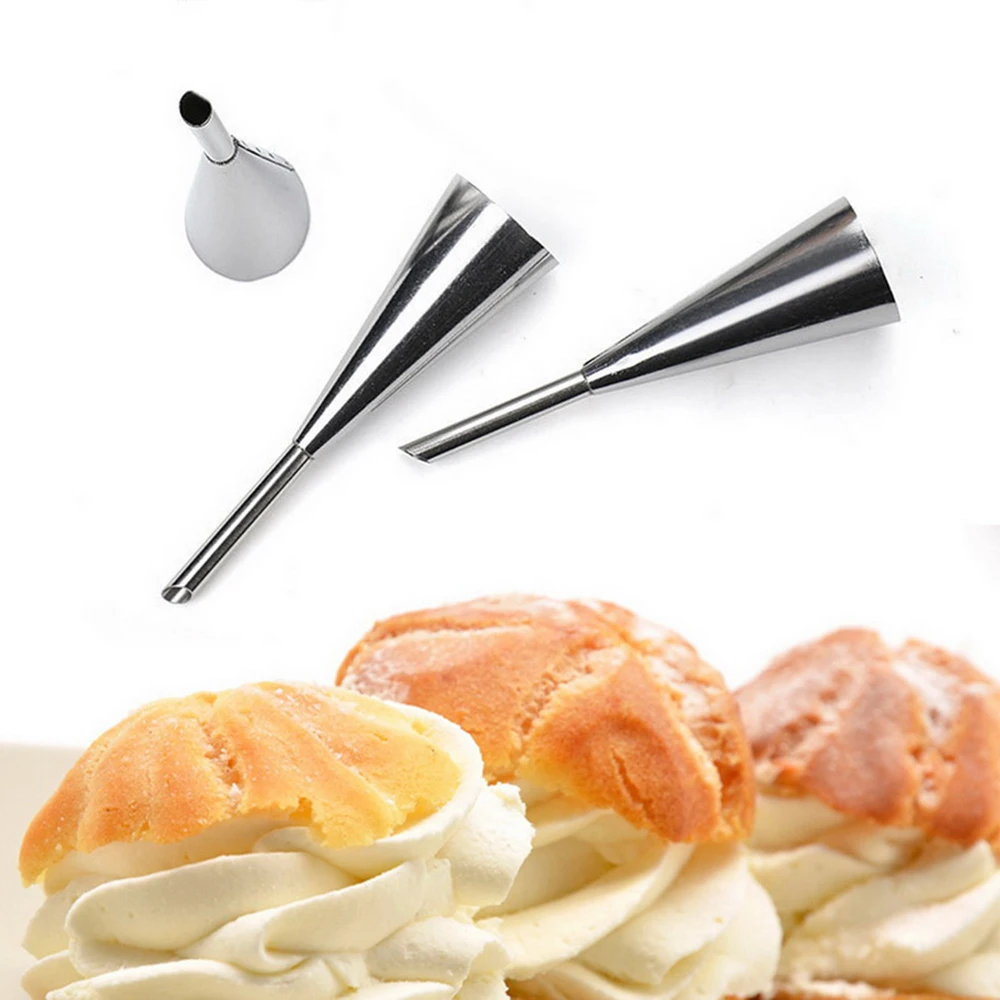 1 X Puff Nozzle Tip Cream Icing Piping Stainless Steel Cupcake Puffs Injection Syringe Pastry Tool | Дом и сад
